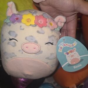 Squishmallows Rosie Pig with Floral Crown